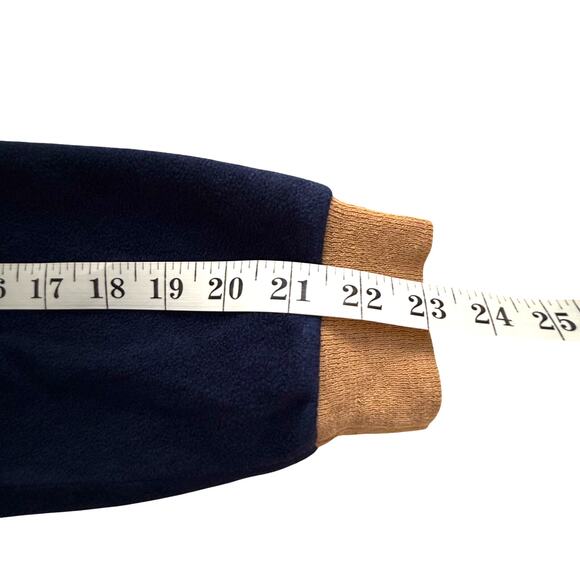 VTG 80s Champion Sweatshirt Mens M L Blue Tan Velour Striped VNeck Retro Indie - Picture 4 of 6